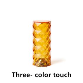 Diamond Crystal Touch Lamp - Rose Projector Night Light (Option: Yellow-3colors-USB)