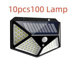 Solar-Powered RGB LED Step/Fence Lights - Waterproof Outdoor Lighting (Option: 10pcs100 Lamp)