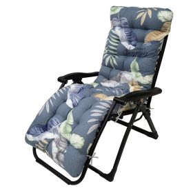 Thick Padded Chaise Cushion For Indoor/Outdoor Use - Recliner & Rocker Mat (Option: BlueMultiLeaf-Standard)