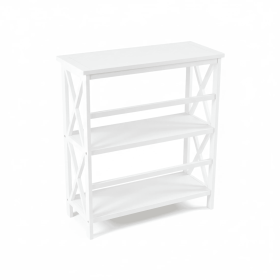 Three-tier Open Storage  The 3 Large Shelves Provide Ample Space, Which Can Be Used To Store Books, Media, Decorations Or Office Supplies, Maximizing (Option: White)