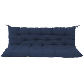 Outdoor Swing Cushions 60 Inch,Waterproof 4in  Thick Porch Swing Cushion Replacement With Backrest And Ties,Comfortable 2-3 Seat Pation Swing Pad For (Option: Default)