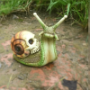 Halloween Resin Snail Skull Outdoor Garden Statue