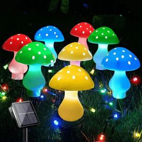 Solar Mushroom Light; Multi-Color Changing LED Outdoor Flowers Garden Courtyard Yard Patio Outside Christmas Holiday Decor; LED Lights (size: Solar 12Lights)