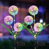 Set Of 2 Solar-Powered Dandelion Lights For Outdoor Yard Decoration