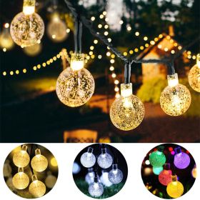 Solar Powered 30 LED String Light Garden Path Yard Decor Lamp Outdoor Waterproof (Color: Warm White)
