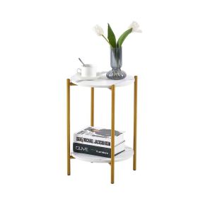 Bedroom Living Room Office Sofa 2-Layer Small End Table (Color: As pic show, Type: Style B)