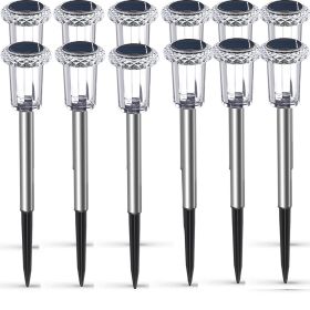 Waterproof White LED Lights For Garden Pathways Patios & Landscapes (quantity: 12pcs)