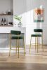 2-Pack Industrial Bar Stools - Modern Bar Height Chairs With Back & Footrest
