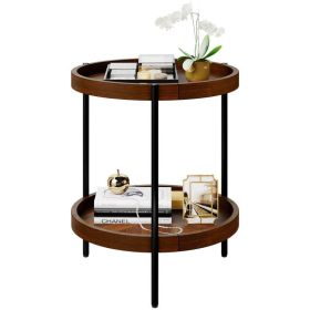 Living Room Bedroom Decor Mobile Sofa End Side Table (Color: Cherry, Type: Side Table)