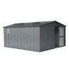 Backyard Storage Shed 11' x 12.5' With Steel Frame & Windows
