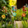 Solar Garden Butterfly Watering Can With Hanging Fairy String Lights