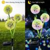 Set Of 2 Solar-Powered Dandelion Lights For Outdoor Yard Decoration
