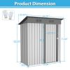 5 x 3 Ft Outdoor Metal Garden Storage Shed With Lockable Doors