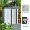 5 x 3 Ft Outdoor Metal Garden Storage Shed With Lockable Doors