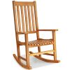 Indoor Outdoor Wooden High Back Rocking Chair