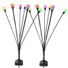 2Pcs Solar Firefly Lights Pathway Lamps IP65 Waterproof For Patio & Landscape