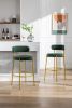 2-Pack Industrial Bar Stools - Modern Bar Height Chairs With Back & Footrest