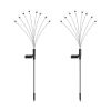 2 Solar-Powered Firefly Garden Stake Lights Waterproof For Patio & Landscaping