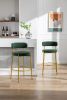 2-Pack Industrial Bar Stools - Modern Bar Height Chairs With Back & Footrest