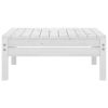 7 Piece Patio Lounge Set White Solid Pinewood