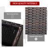 3 Pieces Patio Cushioned Rattan Converstaion Set With Glass Table Top