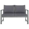4 Piece Garden Lounge Set with Cushions Solid Acacia Wood