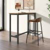 Set Of 2 Industrial 29-Inch Bar Stools - Low Back & Footrest Design