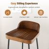 Set Of 2 Industrial 29-Inch Bar Stools - Low Back & Footrest Design