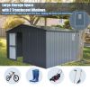 Backyard Storage Shed 11' x 12.5' With Steel Frame & Windows