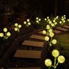 Set Of 2 Solar-Powered Dandelion Lights For Outdoor Yard Decoration