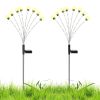2 Solar-Powered Firefly Garden Stake Lights Waterproof For Patio & Landscaping