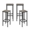 Kitchen & Dining Bar Stools with Metal Legs and Footrest