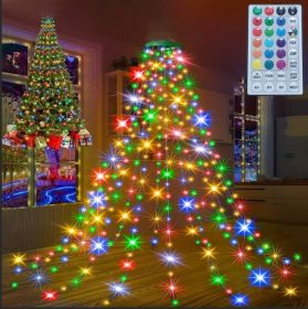 Christmas Tree Light Strings, LED Light Strings With Remote Control, Colorful Lights, Warm White Light Strings, Christmas Decorations (Option: MultiColor  16 Strings)