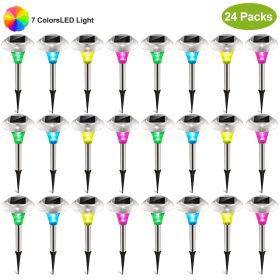 Waterproof 7-Color Solar Accent Lights (24Pcs Down to 4Pcs) (Option: 24Pcs)